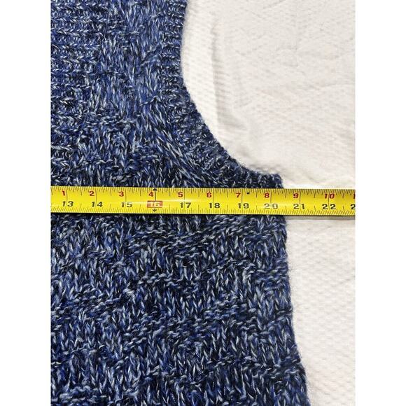 Chicos Women’s Sleeveless Open Knit Long Cardigan Sweater Size 2 Large Blue - Picture 7 of 10